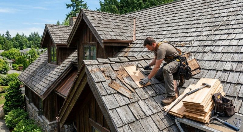 Cedar Shake Roof Repair in Lyons, CO