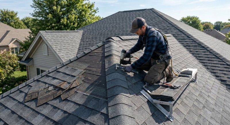 Hip Roof Shingle Repair in Boulder County, CO