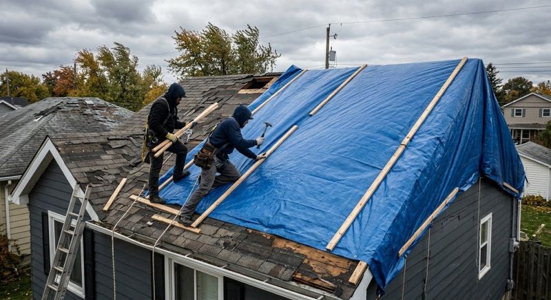 Storm Damage Roof Tarping in Boulder County, CO