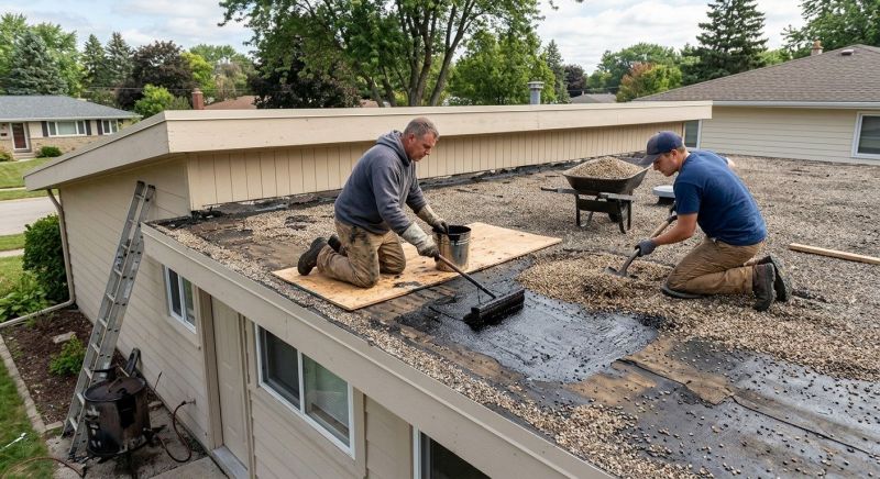 Tar And Gravel Roof Repair in Firestone, CO