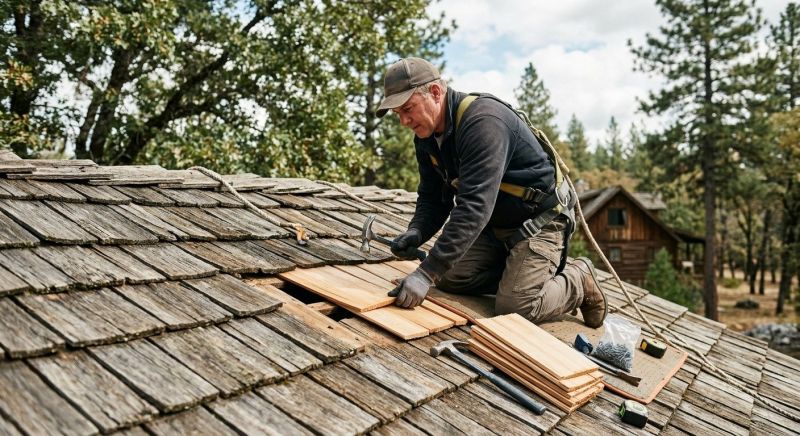 Wood Shake Roof Repair in Lyons, CO